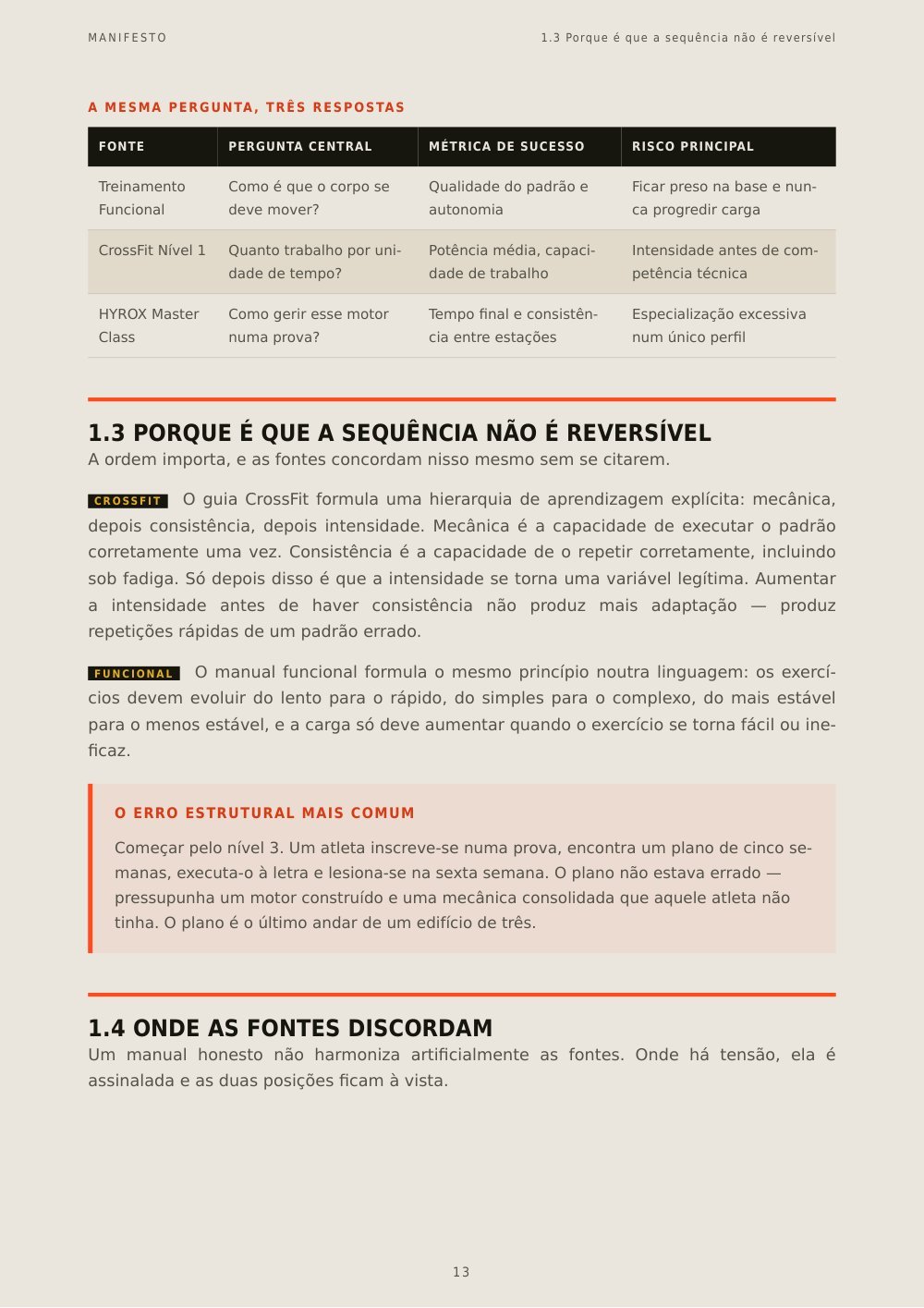 Master Class — As três fontes comparadas