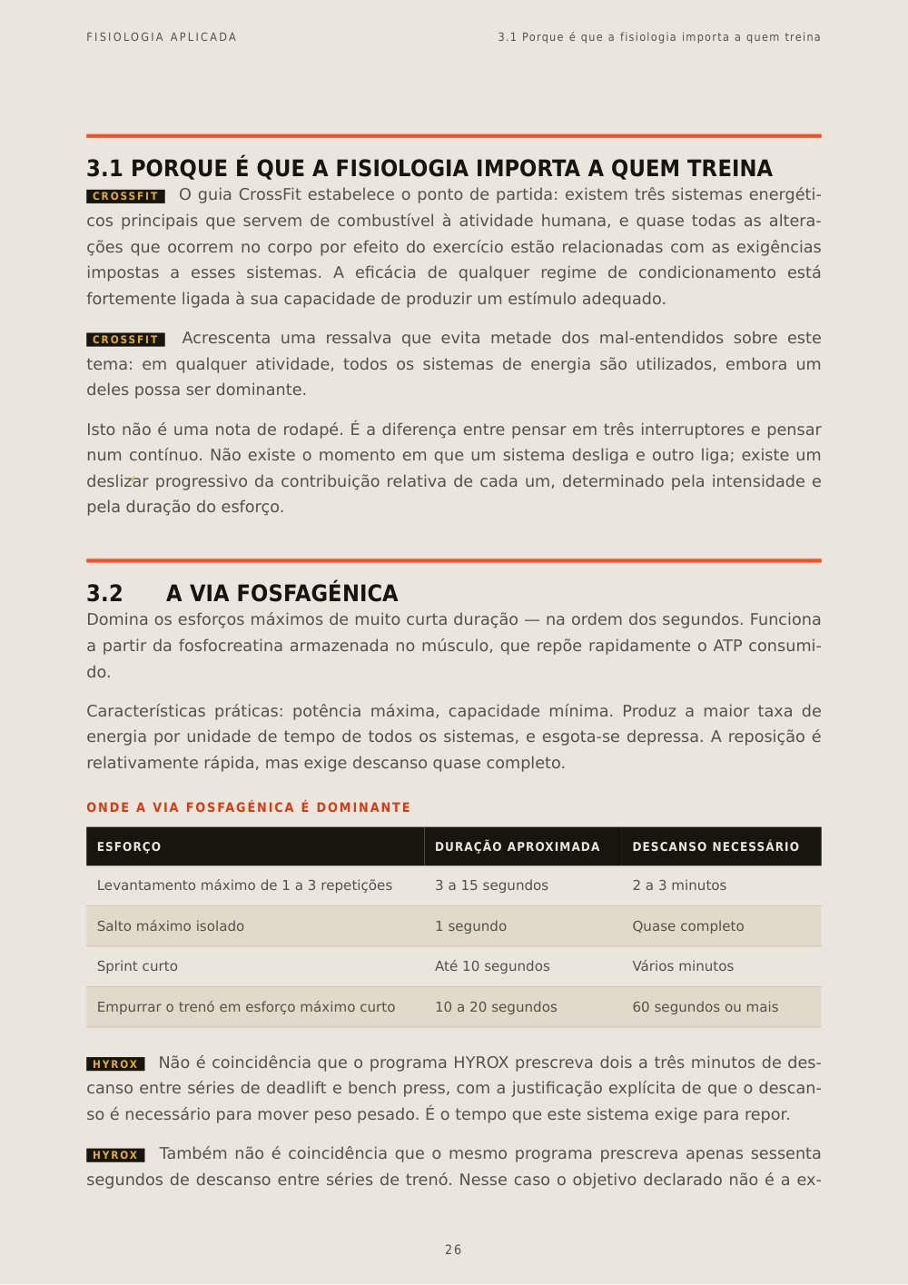 Master Class — Fisiologia aplicada